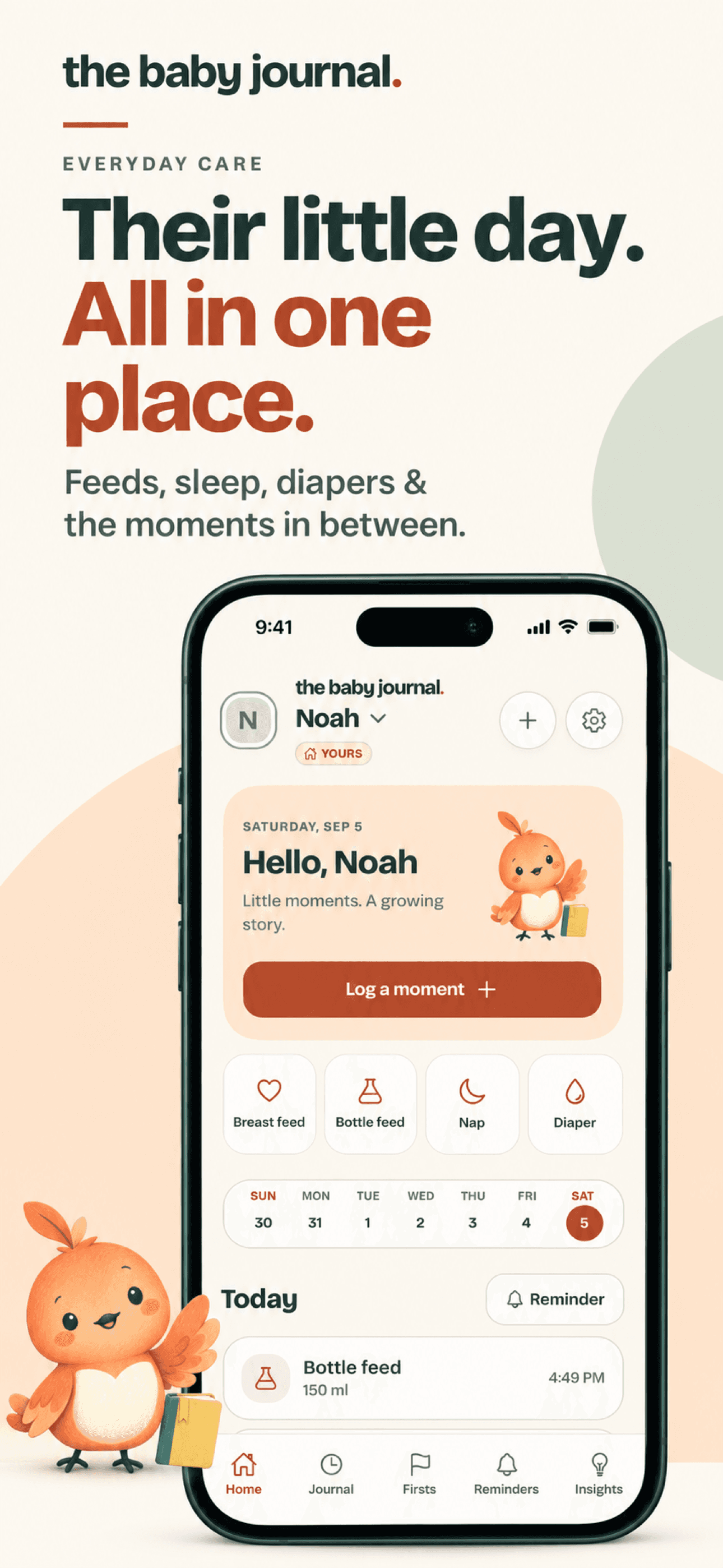 Preview of The Baby Journal baby tracker app